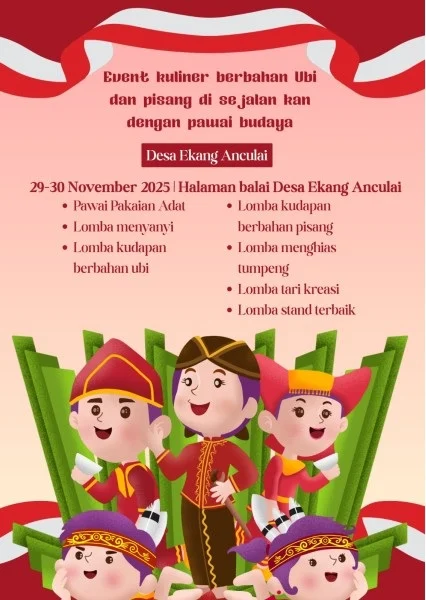 Desa Ekang Anculai Gelar Event Kuliner Ubi-Pisang dan Pawai Budaya 29-30 November
