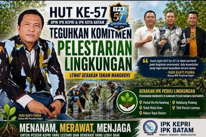 IPK Kepri Gelar Aksi Penanaman Mangrove di Sejumlah Pesisir Batam dalam Rangka HUT ke-57